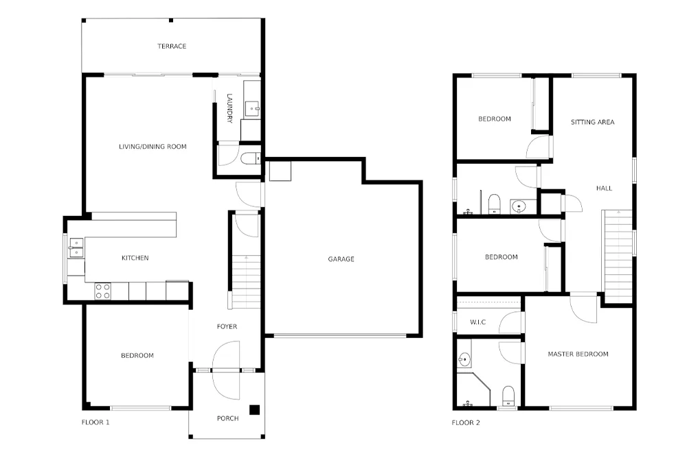 Exemple Plan 2D Immobilier sur Nice